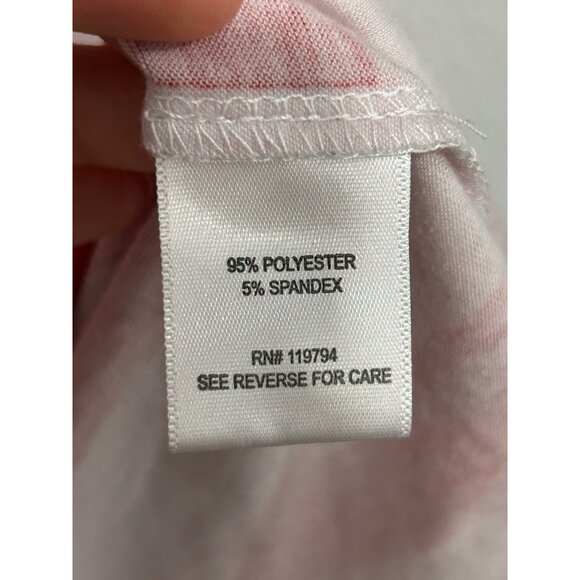 OneWorld American Flag Cold Shoulder Top Red White Striped Blue Stars Sz XL - Picture 7 of 11